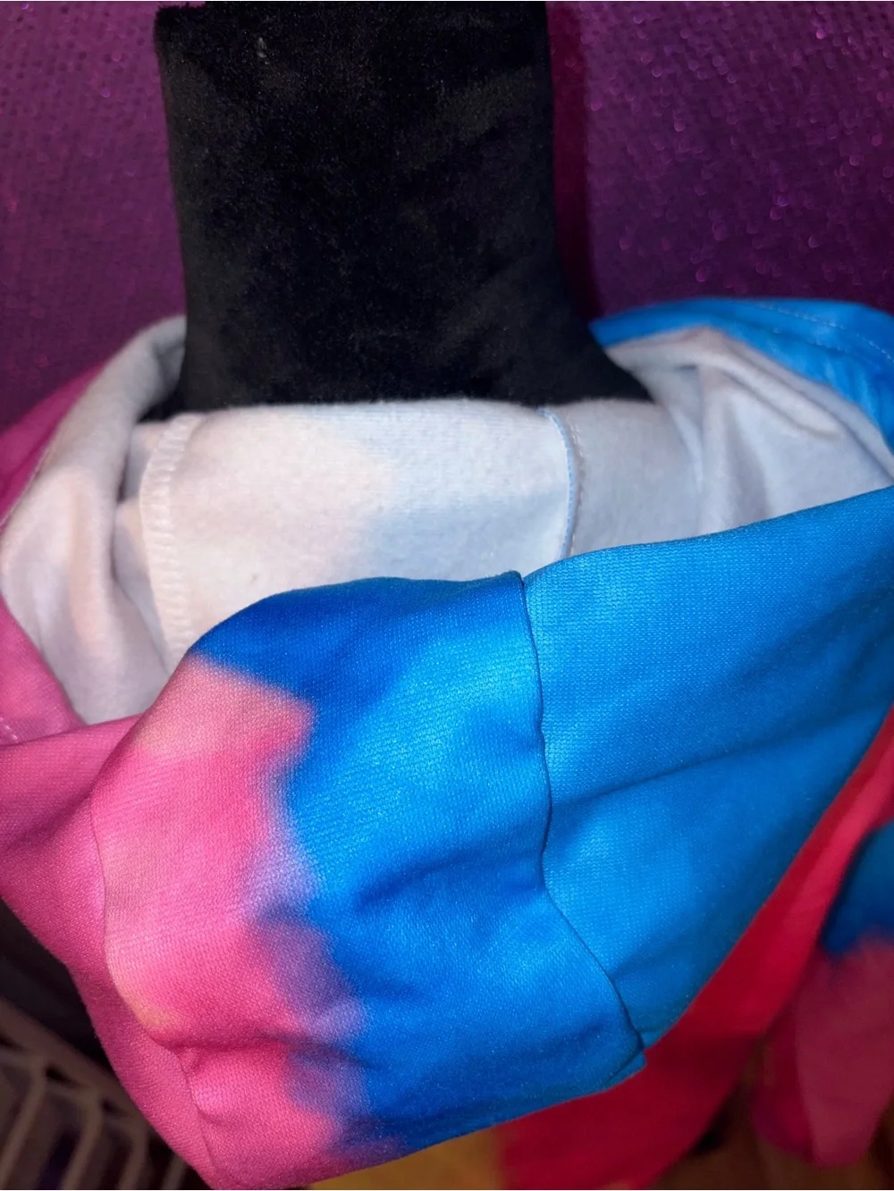 🆕💜 I Am Kenough Tie Dye Hoodie Pink Blue Yellow Pullover Kangaroo Pocket Size M - Picture 7 of 11